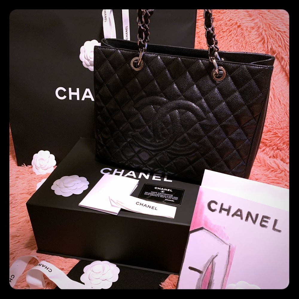 Chanel GST in Black Caviar Leather